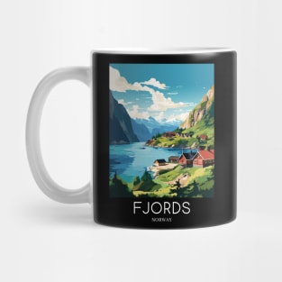 A Pop Art Travel Print of the Fjords - Norway Mug